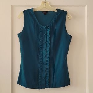 Banana Republic Turquoise Ruffled Blouse